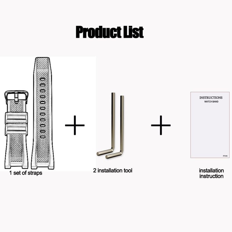 MCXGL Compatible with Gshock Resin strap Replacement for Casio GST-210 GST-W110 GST-W100 GST-S110 GST-S100 GST-B100 GST-S300 Watch band - Image 3